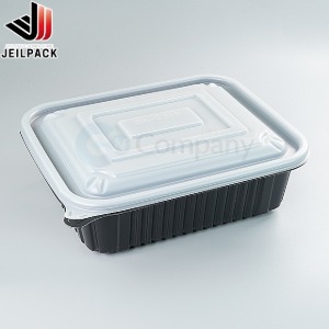사각탕용기 찜포장 BK-23197 (중) 블랙 박스200개세트(공짜배송)